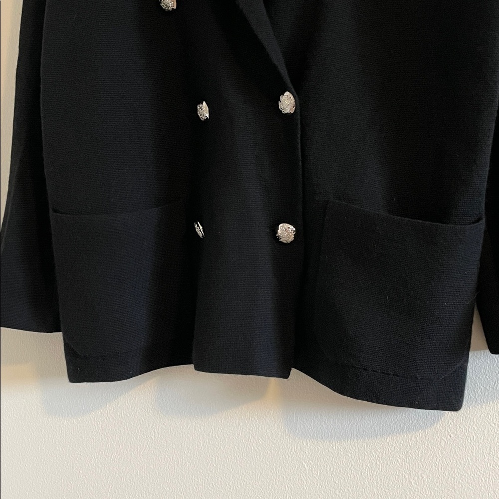 Lauren Ralph Lauren Crest Sweater Blazer Women’s Medium Academia Merino Wool - Picture 4 of 8